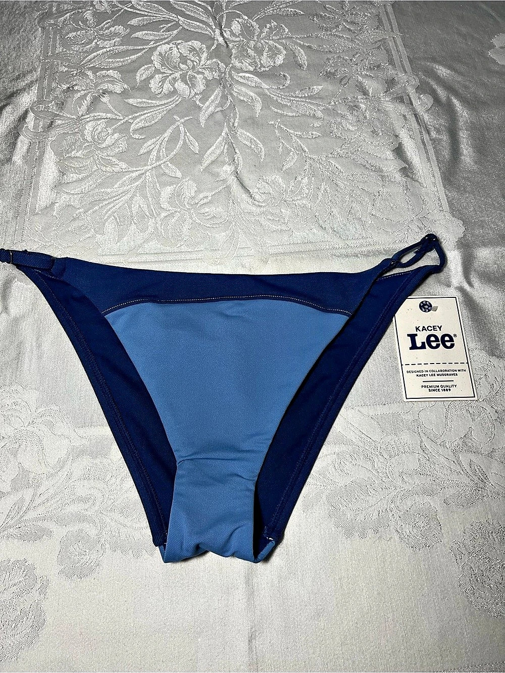 Kacey Lee Texan Singer-Songwriter Bikini Bottom Blue Bikini Bottom Size XL